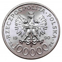 POLONIA 100000 Zlotych 1990 Solidarnosc Gdansk Argento 999,99